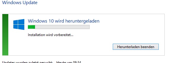 Windows 10 downloading